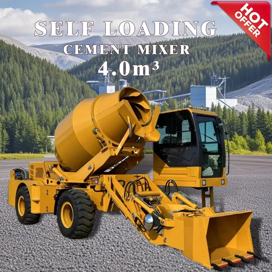 New Product! ! ! New Mini Chinese 4.0 M3 Cubic Meter Cement Concrete Self-Loading Articulated Mobile Mixing Mixer Truck with Pump for Cheapest Price Sale