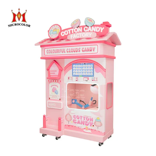 Cotton Candy Machine Manufacture Electric Robot Full Automatic Sugar Cotton Candy Floss Vending Machine for Small Business