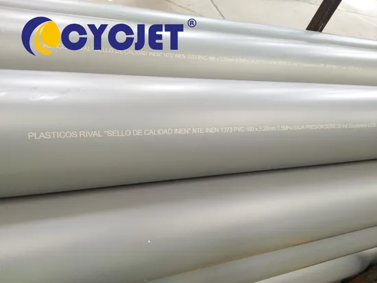 Flying Fiber Laser Marking Solutions on HDPE/PE/PPR/PVC/PP Pipes Cl30f