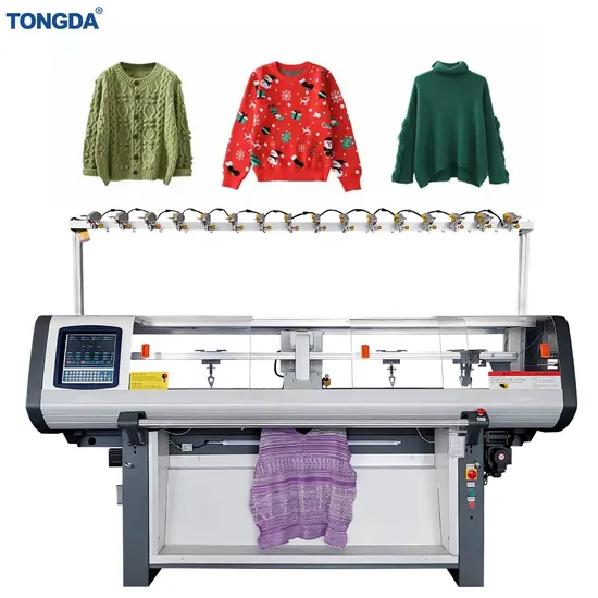 Automated Single-System Jacquard Flat-Bed Jersey Sweater Knitting Machine