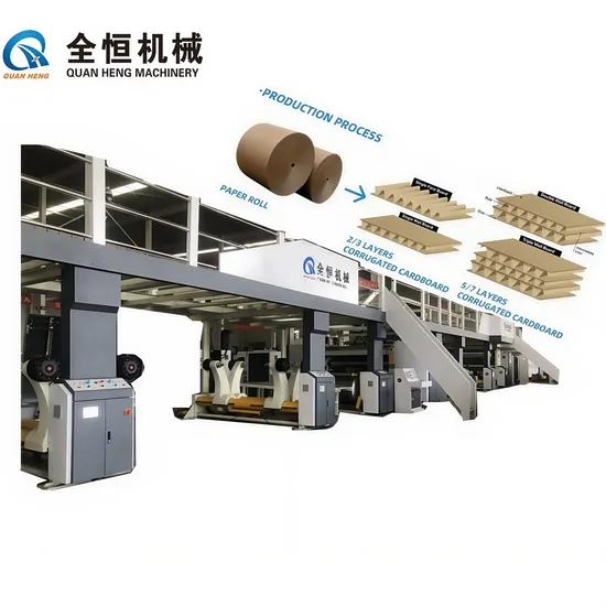 Fully 3/5/7 Layer Corrugated Cardboard Carton Box Making Paperboard Production Line