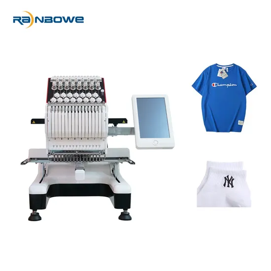 Single Head 15 Needles China Flat Cap T-Shirt Hat Computerized Embroidery Machine