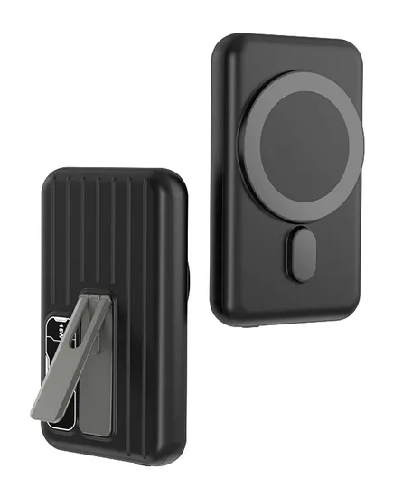 15W Magnetic Wireless Digital Display Charger Bank with Metal Bracket