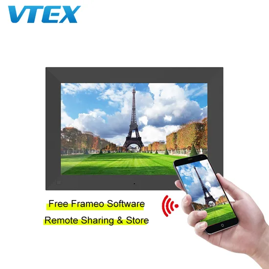 Free Framoe APP Cloud Storage Wholesale Promotion Digital Picture Photo Frame Wood
