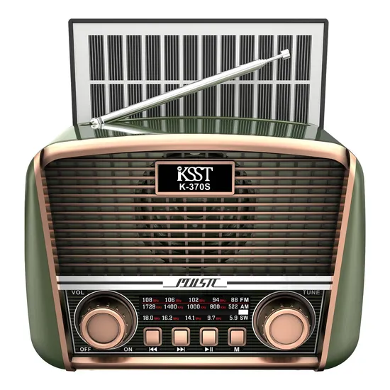 Retro Vintage FM Am Sw Portable Multiband Radio Bt USB MP3 Player