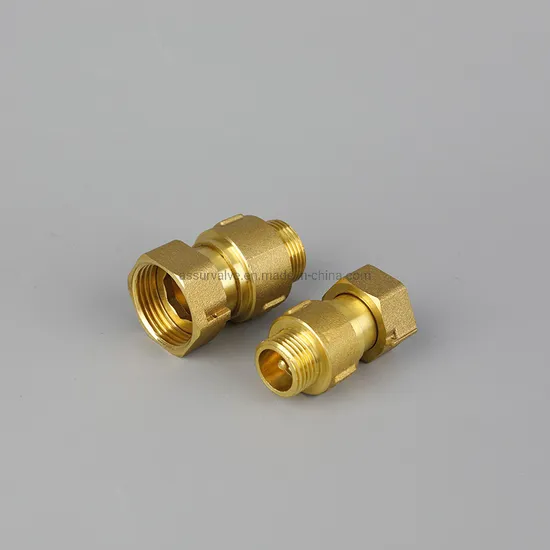 Dual One Way Brass Check Valve 1/2 Female Inlet and Male Outlet of Water