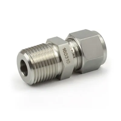 Hikelok Stainless Steel Compression Fitting Tube Fitting 1/8 to 1 in. Od Swagelok Type Tube Male Connector