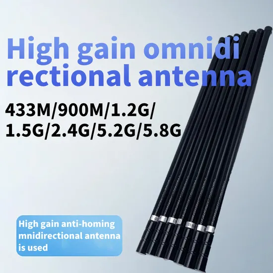 Customizable High Gain Omnidirectional Fiberglass Antenna For300-6g Interfering with Drone Frequency Bands