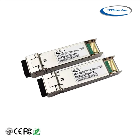 12g-SDI CWDM SFP+ 10km Video Pathological Patterns Optical Transceiver for SD/HD/3G/6g/12g-SDI, SMF 1270nm~1330nm