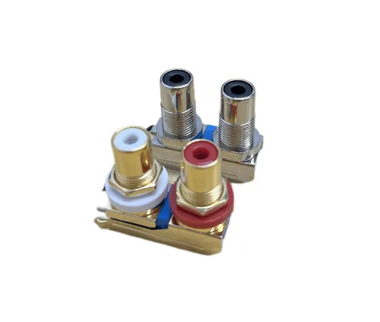 RCA02 Dual Unit RCA Connector Audio Jacks Sockets RCA Video