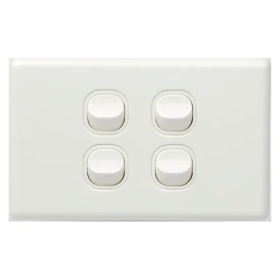 Australia C Series 5.5 mm OEM Horizontal 4 Gang Wall Switch Socket