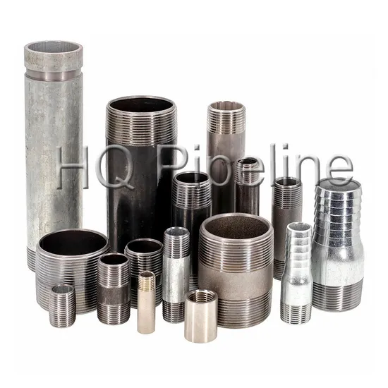 Carbon/Stainless Steel Galvanized/Black NPT Thread Threaded Pipe Nipple/Barrel Nipple/Hose Nipple