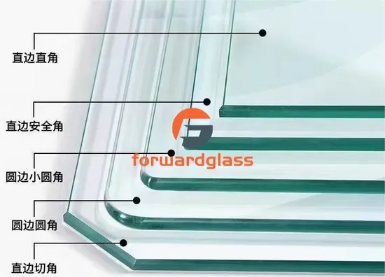 3mm-12mm Chamfered Edges Ultra Clear Tempered Float Glass with Flat Polished Edges