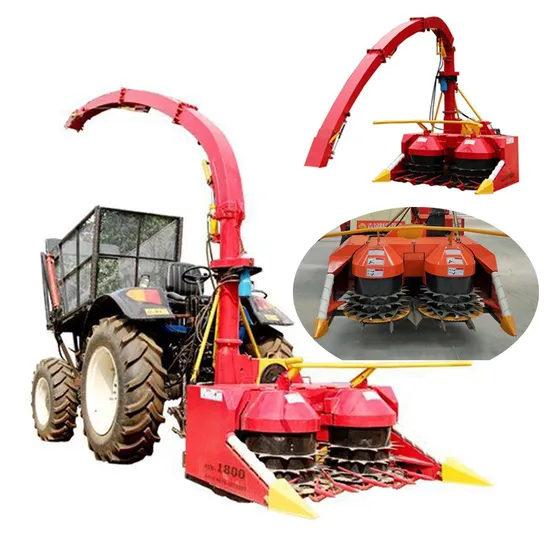 Corn Sugar Cane Silage Harvester Machine 2 Rows Grass Cutter