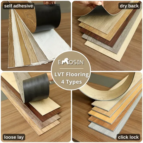 Waterproof 2mm/4mm/5mm/8mm Loose/Lay Glue/Down Dry/Back Click/Lock Self/Adhesive Plank Luxury/Vinyl/Tile Lvp Lvt Flooring