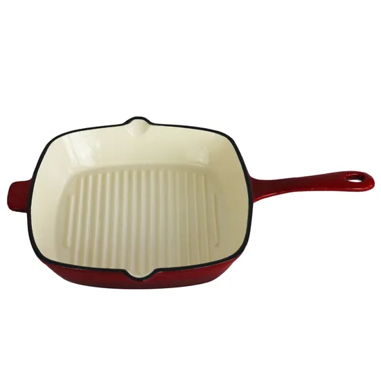 Enamel Cast Iron Grilldle& Square Grill Pan
