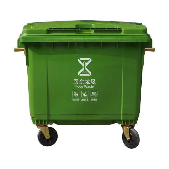 Design Plastic Eco-Friendly 1100L Plastic Trash Waste Rubbish Bin