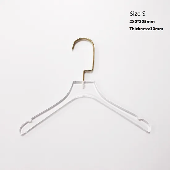 Manufacturer Custom Wholesale Quality Clear Transparent Pant Coat Clothes Lucite Acrylic Hanger