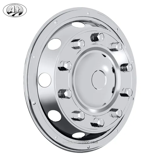 (20225F-A) 22.5" T304 Stainless Steel (Deluxe Style) Front Wheel Trim for Steel Wheel of European Trucks/Buses