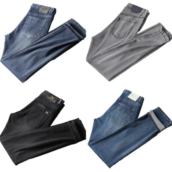 New Men′s Slim Fit Jeans, Vintage Street Jeans Man Clothes