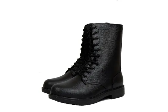 High Gloss Military Style Boots