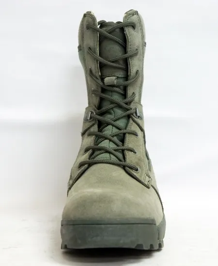 Green Leather Winter Mens Military Style Boots