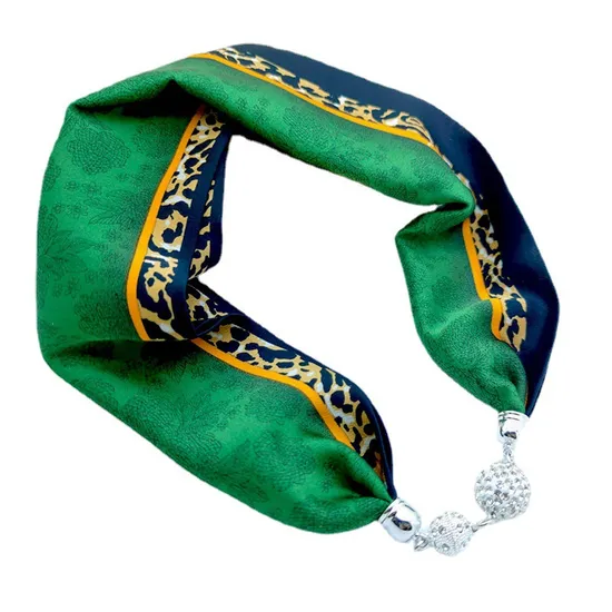 Magnetic Button Neck Scarf Multi-Purpose Wrist Hair Band Scarf