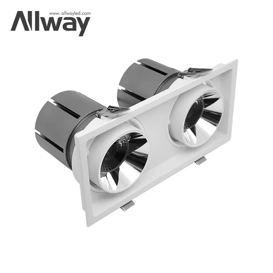 Adjustable Double Heads Square Recessed 2X20W LED Spotlight