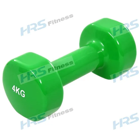Cast Iron with a Vinyl Coating 4kg Dumbbell