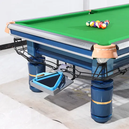 Factory Price Commercial Club Household Professional Form 8 Billiard Table Custom 9FT Standard Blue Billiards Table