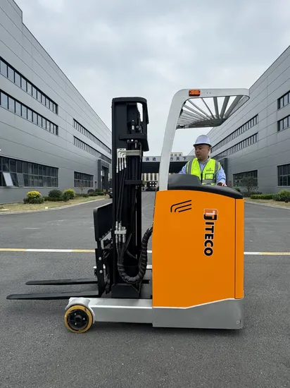 Titeco 1.5ton 2.0ton 3.0ton Reach Truck Forklift Pallet Stacker 3m-12.5m Heavy Duty Electric Reach Forklift Truck with Li-ion Battery for Warehouse Storage