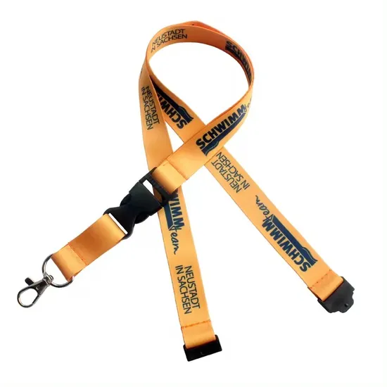 Promotional Custom Printed Luggage Belt Neck Polyester Lanyard with Card/Mobile Phone