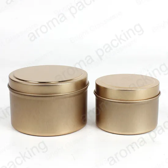 Travel Tin Jar 50ml 100ml 200ml Copper Tin Box Tea Light Candle Jar
