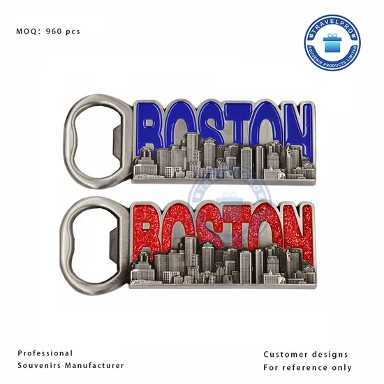 Custom Zinc Alloy Touist Souvenir Metal Bottle Opener Fridge Magnet