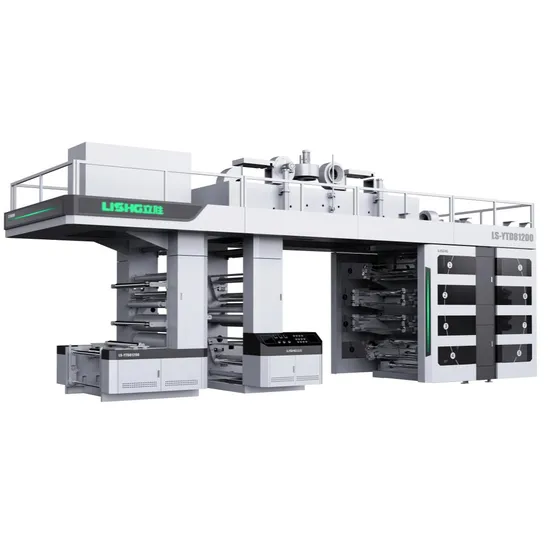 Lisheng 8 Colors Ci Central Drum Flexo Printing Machine