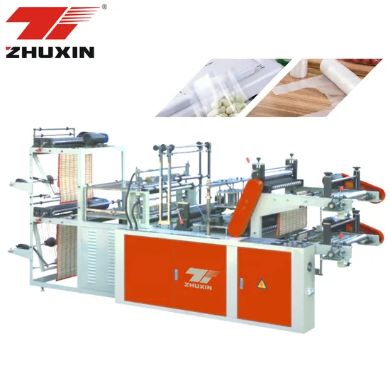 Automatic Two-Layer HDPE LDPE PP PE Rolling Biodegradable Plastic Garbage Shopping Bag Making Machine for T-Shirt Vest Flat Bag