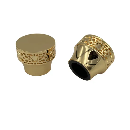 Supplier High Quality Zamac Elegant Luxury Gold Perfume Cap