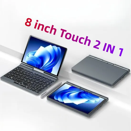 Manufacturer Mini Laptop Win10 Home N100 Quad Core 8 Inch Portable Handheld Game School Students Children Mini Laptop