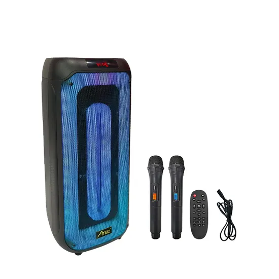 Amaz PRO Speaker Bluetooth Portable Outdoor Speaker 8inch with Wireless Microphone