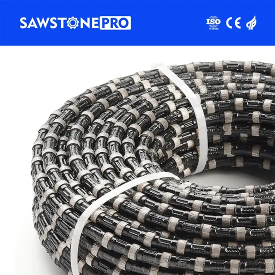 11.5mm High Speed Granite Wire Saw for Quarry Cutting