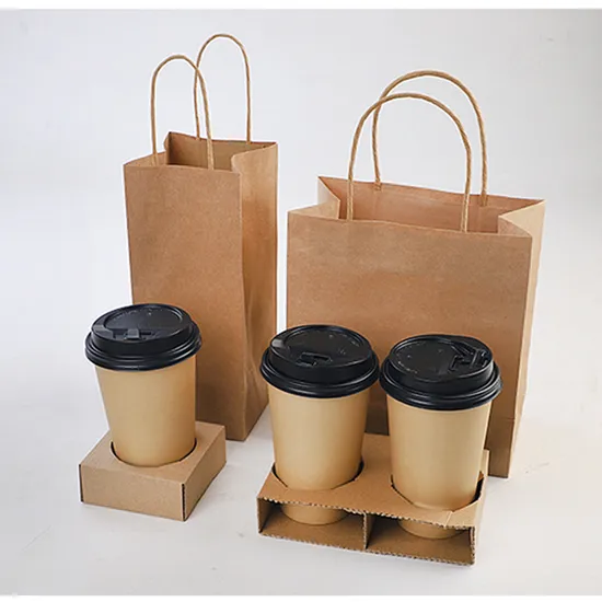 Luxury Custom Printed Your Own Logo White Brown Kraft Gift Craft Shopping Paper Bag with Handles, Craft Totes for Boutiques, Gift Wrap, Small Business