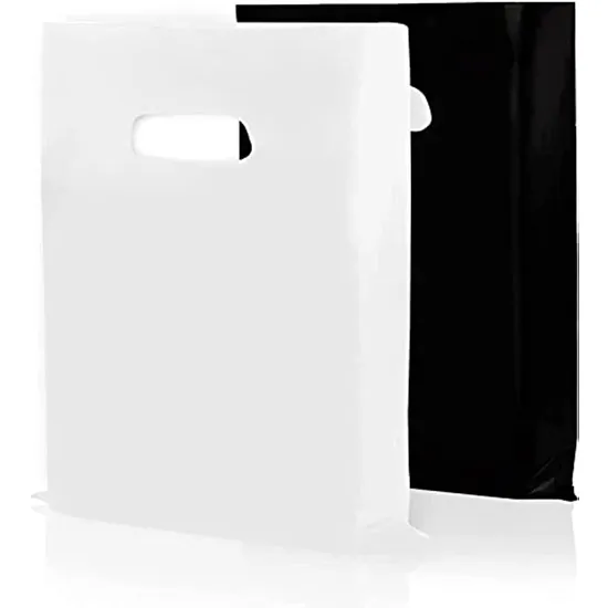 Houseables Plastic Merchandise Retail Bags, Die Cut Handles