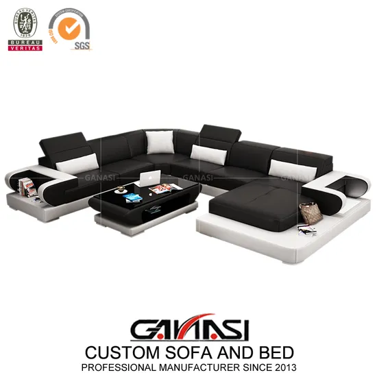 Modern European Livingroom Leather Dubai Sofa Furniture (G8002)