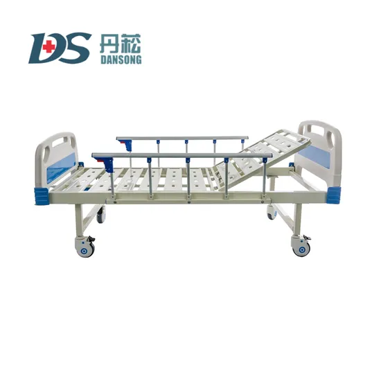 China High Quality Single Function Manual Hospital Bed with Mute Wheel