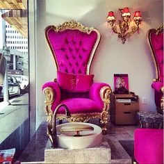 Queen Pink High Back Pedicure Chair for SPA Salon