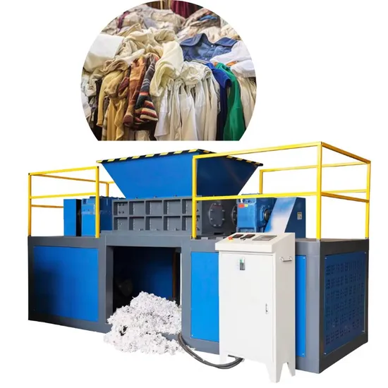Fabric Textile Old Cloth Tearing and Recycling Shredder Twin Shaft Machine