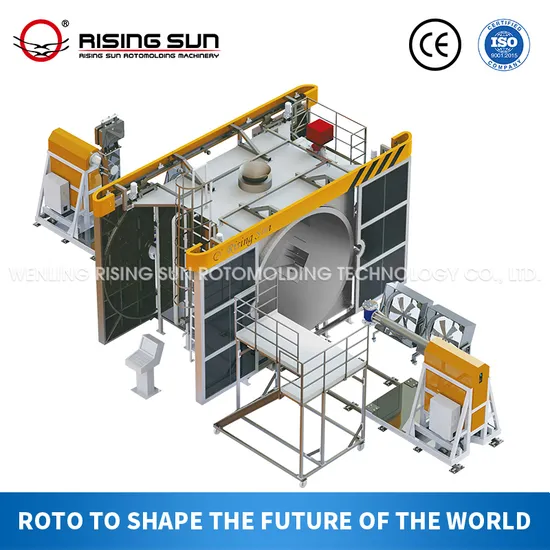 Rising Sun Shuttle Rotomolding Machine for Distribution Cabinet