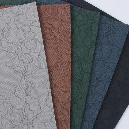 OEM PVC Lace Artificial Leather, Synthetic Leather&Garment Leather Materials