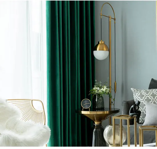 Modern Stylish Solid Luxury Window Curtains Fabric for Bedroom, Factory Direct Sale High Quality Blackout Curtains