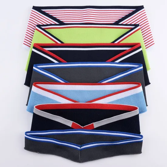 Custom Knit Ribbing Cuffs Fabric 100% Cotton Rib Collars and Cuffs
